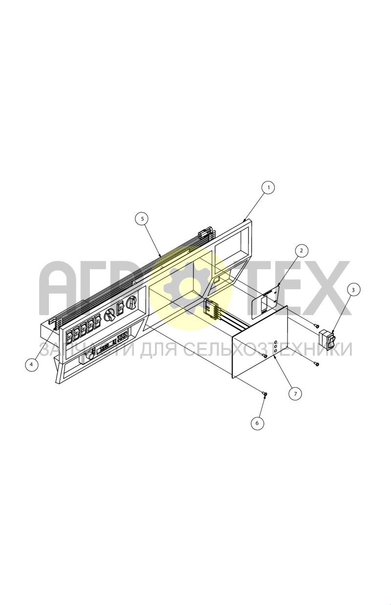 Предупредительные лампы кабины (SX016704) (№5 на схеме)